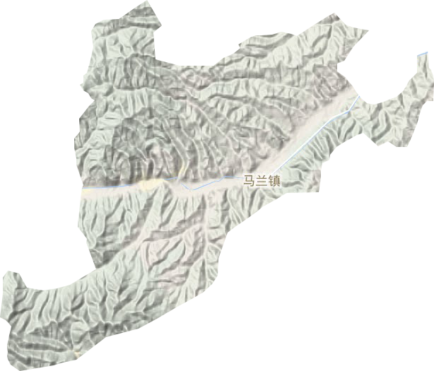 马兰镇地形地图