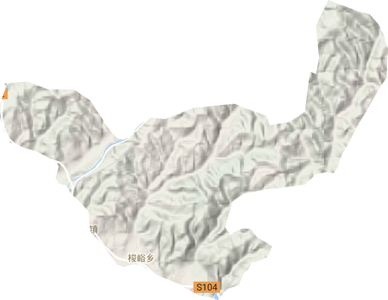 梭峪乡地形地图