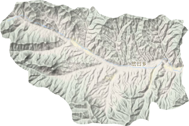 岔口乡地形地图