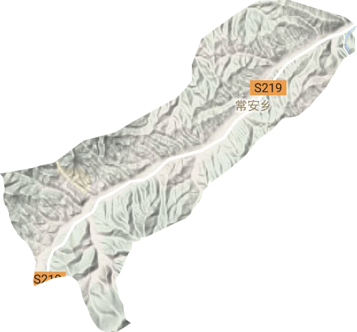 常安乡地形地图