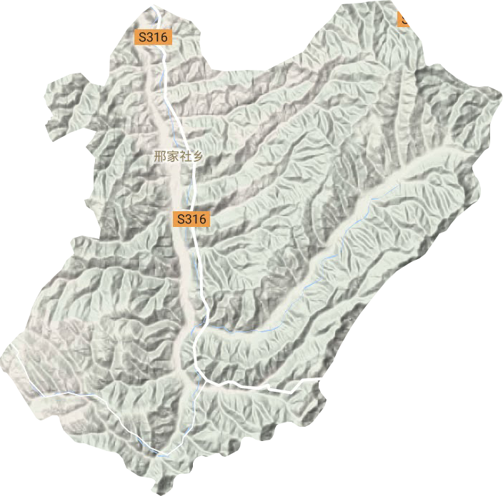 邢家社乡地形地图