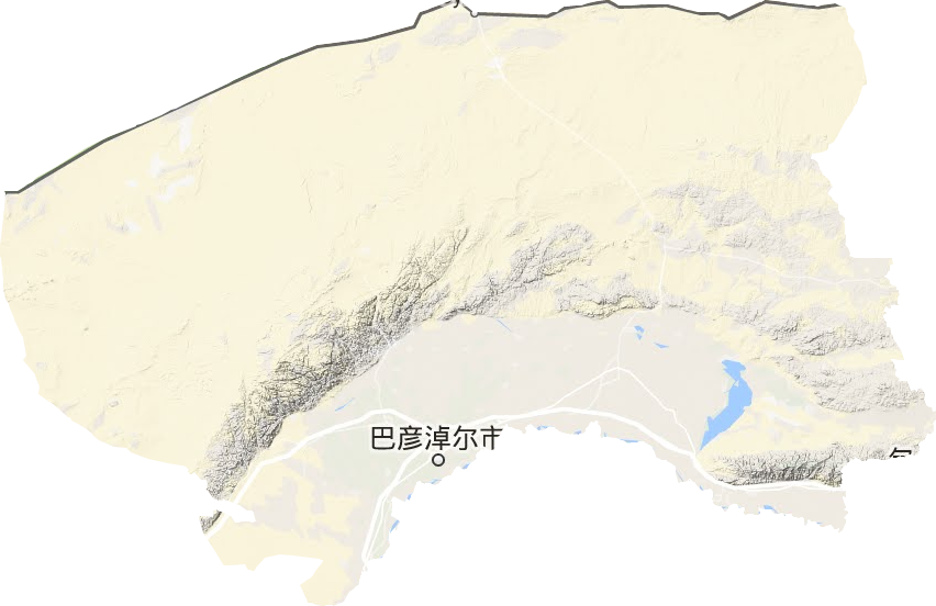 巴彦淖尔市地形地图