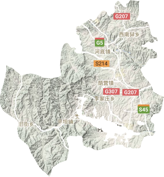 郊区地形地图