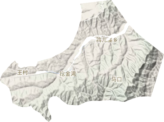 鸦儿崖乡地形地图