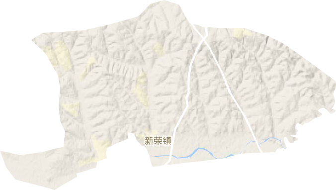 新荣镇地形地图