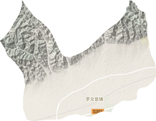 罗文皂镇地形地图