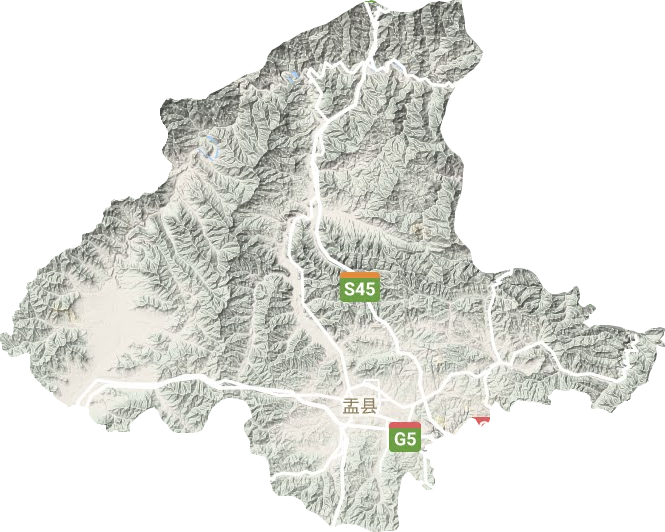 盂县地形地图