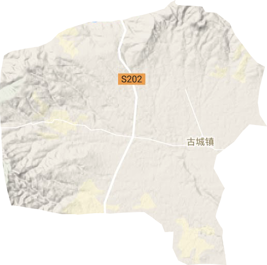 古城镇地形地图