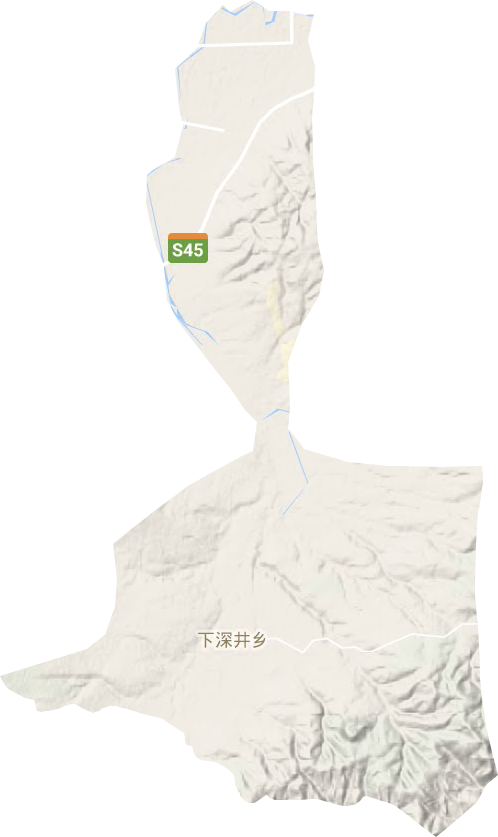 下深井乡地形地图