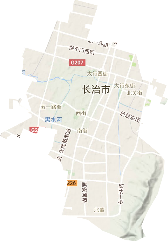 城区地形地图