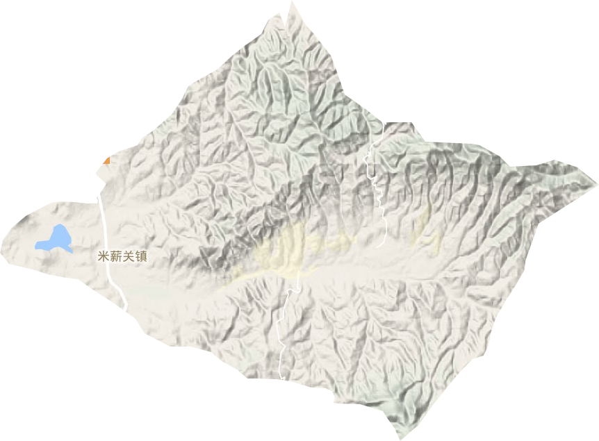 米薪关镇地形地图