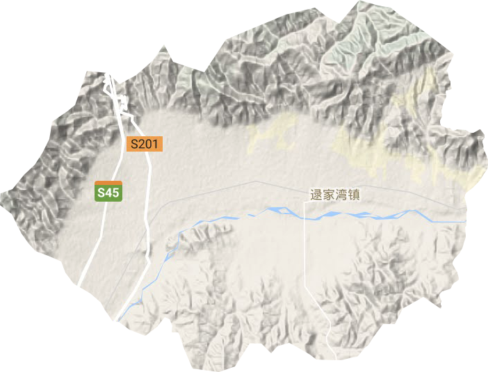 逯家湾镇地形地图
