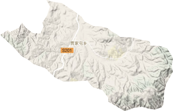贾家屯乡地形地图
