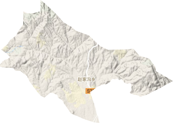 赵家沟乡地形地图