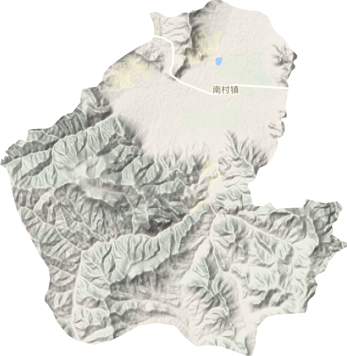 南村镇地形地图