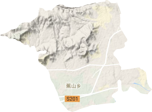 蕉山乡地形地图