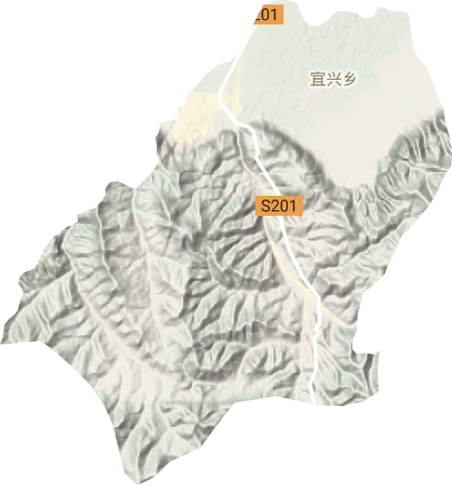 宜兴乡地形地图