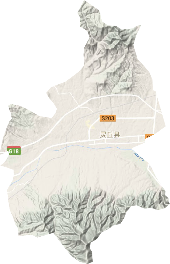 武灵镇地形地图