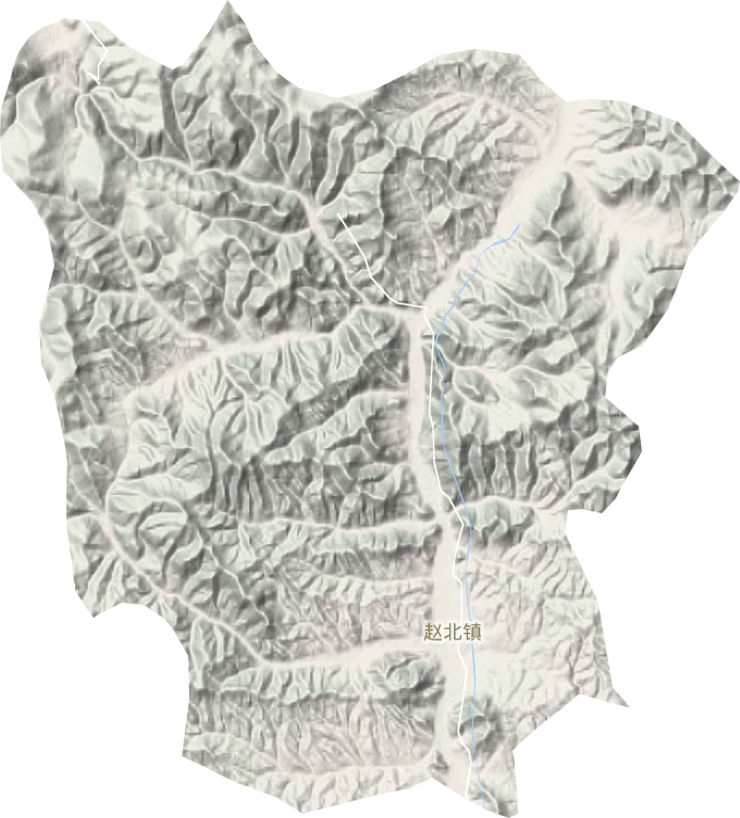 赵北乡地形地图