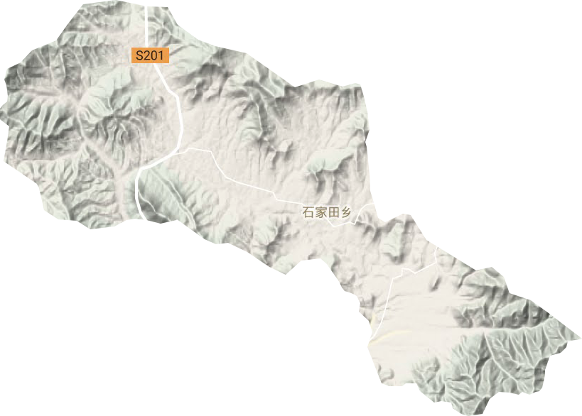 石家田乡地形地图