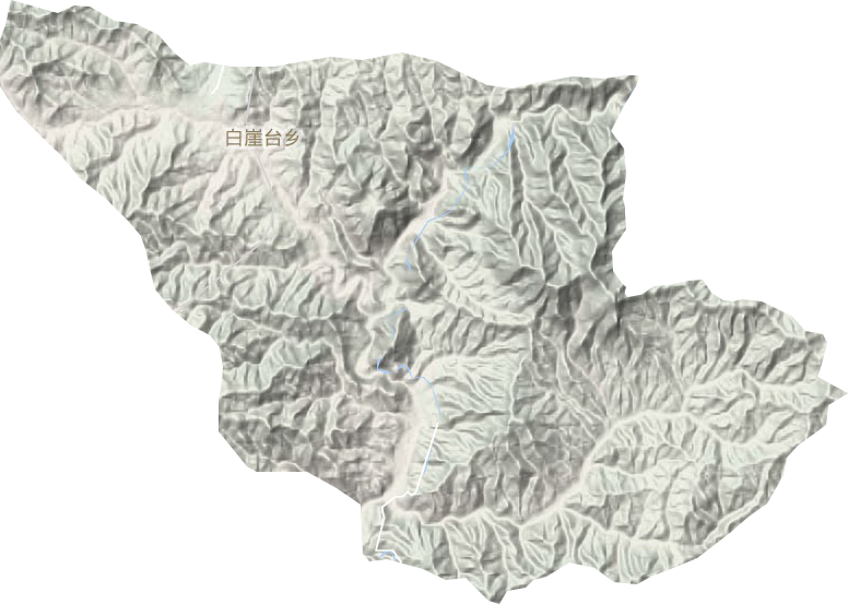 白崖台乡地形地图