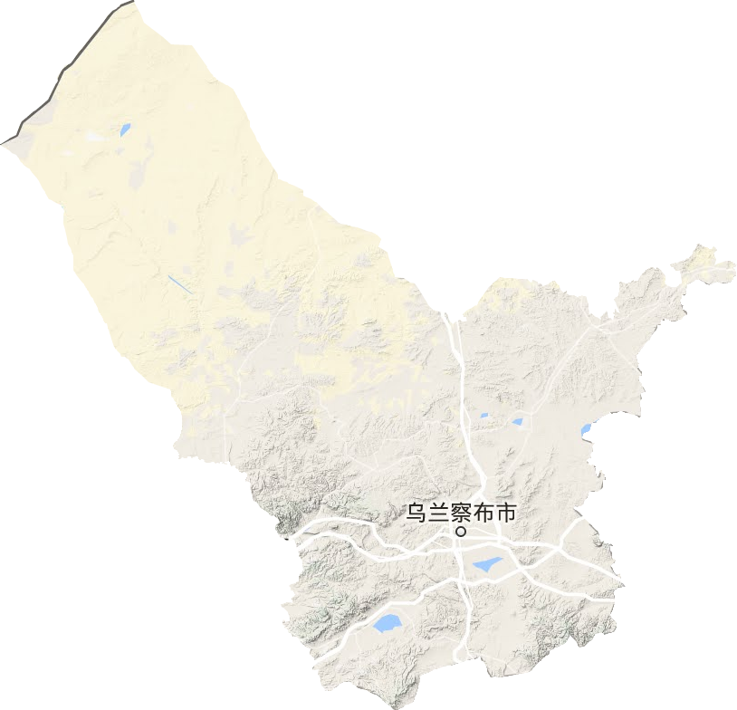 乌兰察布市地形地图