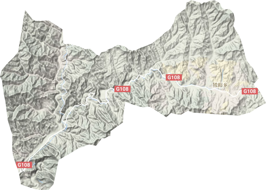 独峪乡地形地图