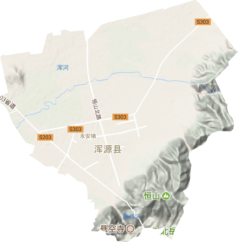 永安镇地形地图