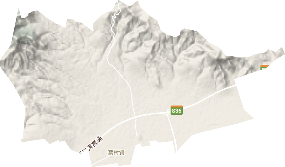 蔡村镇地形地图