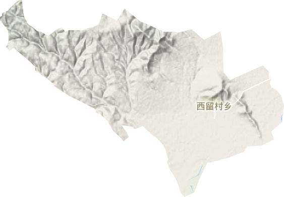 西留村乡地形地图
