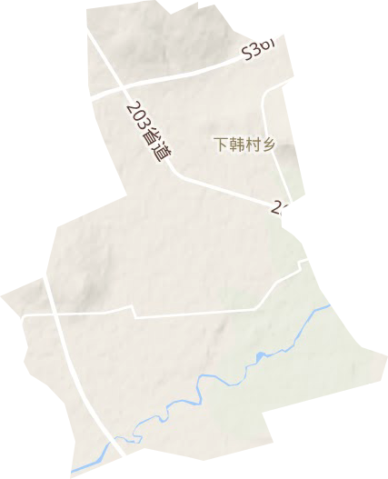 下韩村乡地形地图