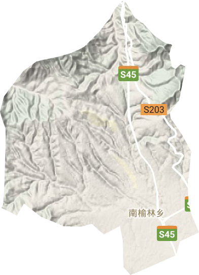 南榆林乡地形地图