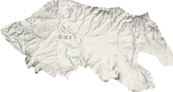 吴城乡地形地图