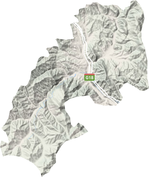 千佛岭乡地形地图