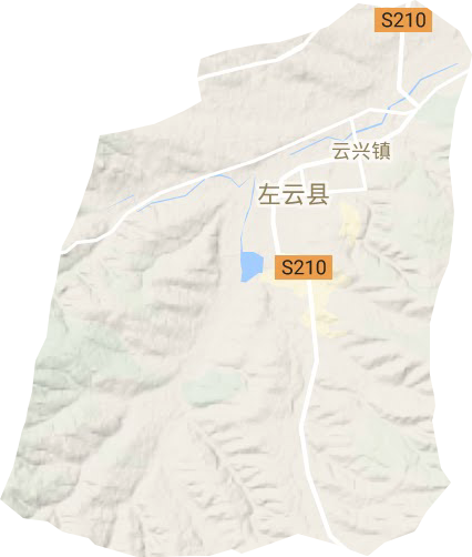 云兴镇地形地图