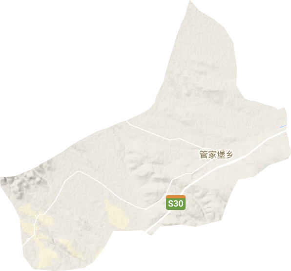 管家堡乡地形地图