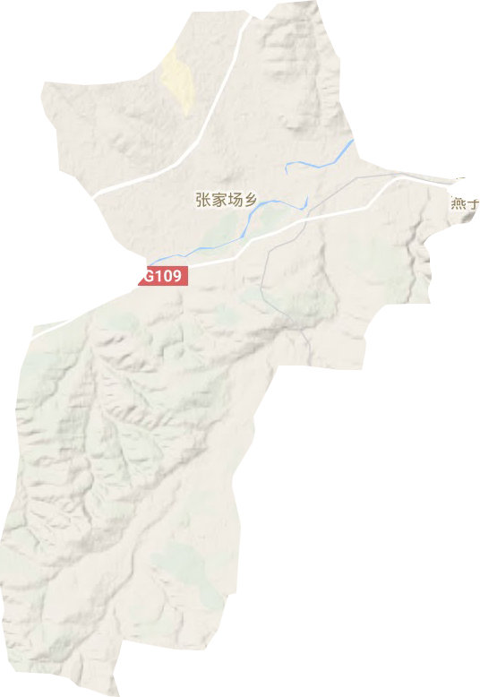 张家场乡地形地图