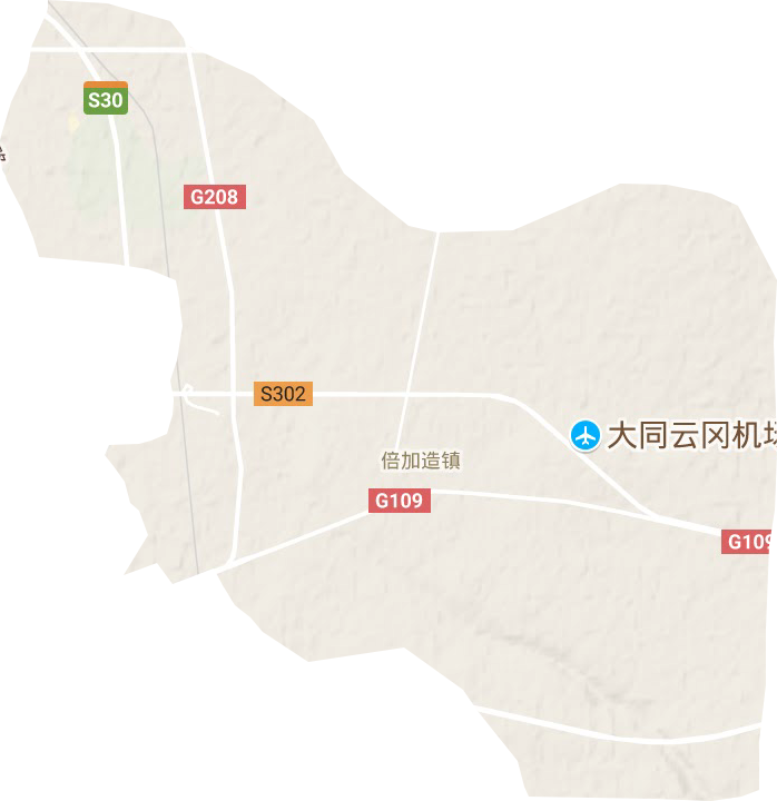 倍加造镇地形地图