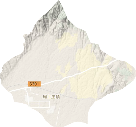 周士庄镇地形地图
