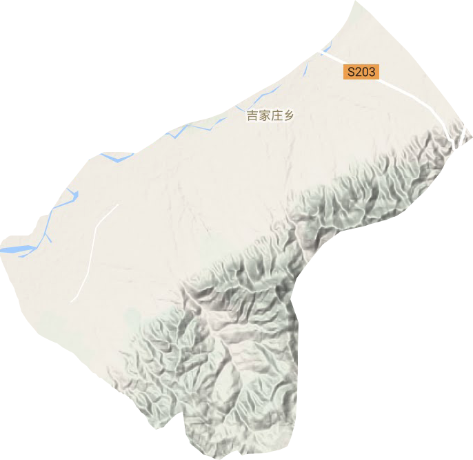 吉家庄乡地形地图