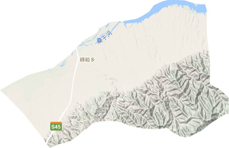 峰峪乡地形地图