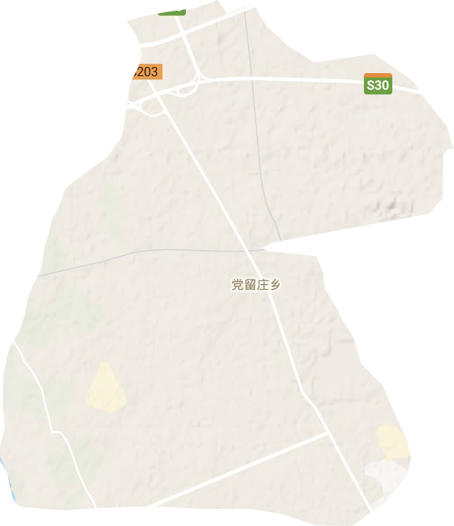 党留庄乡地形地图