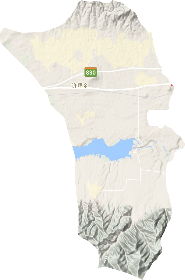 许堡乡地形地图