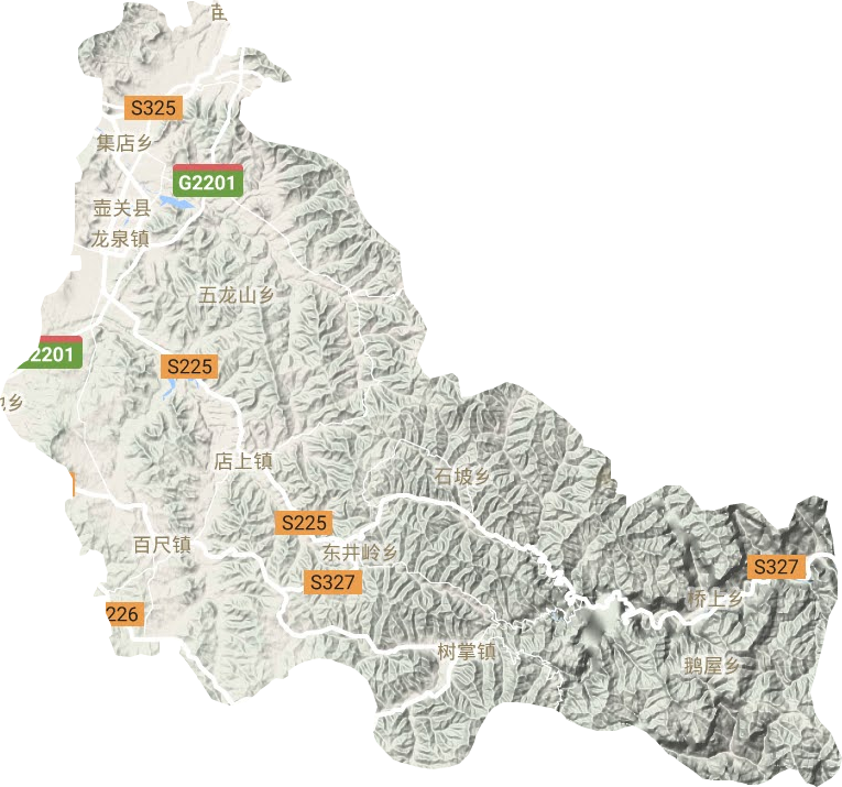 壶关县地形地图