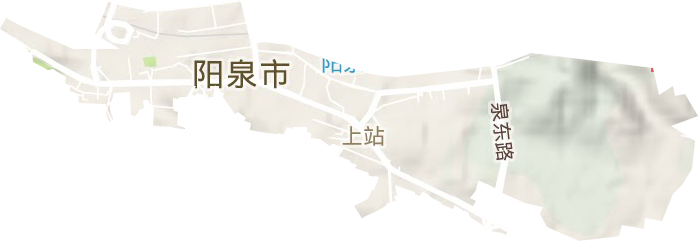 上站街道地形地图