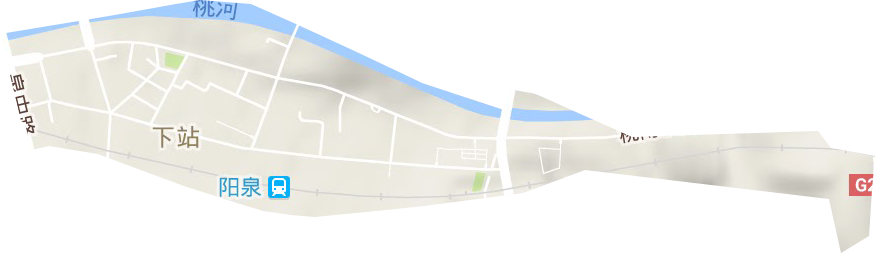 下站街道地形地图