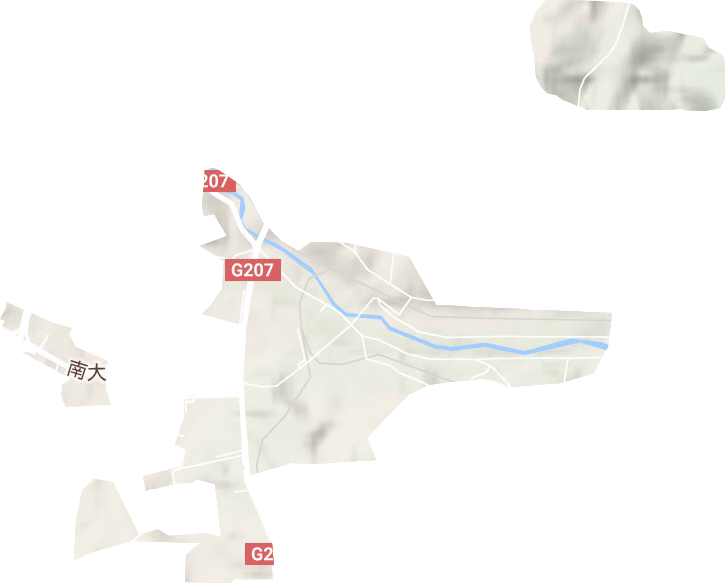 义井街道地形地图