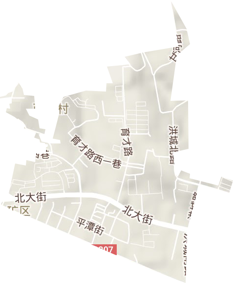 平潭街街道地形地图