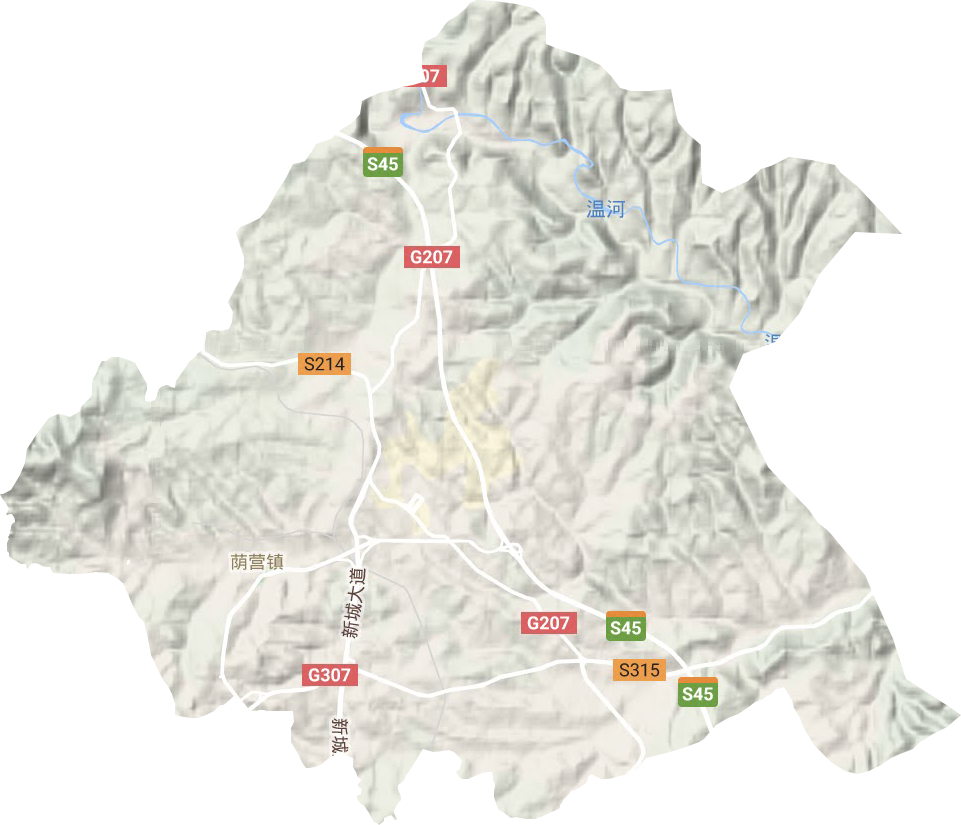 荫营镇地形地图