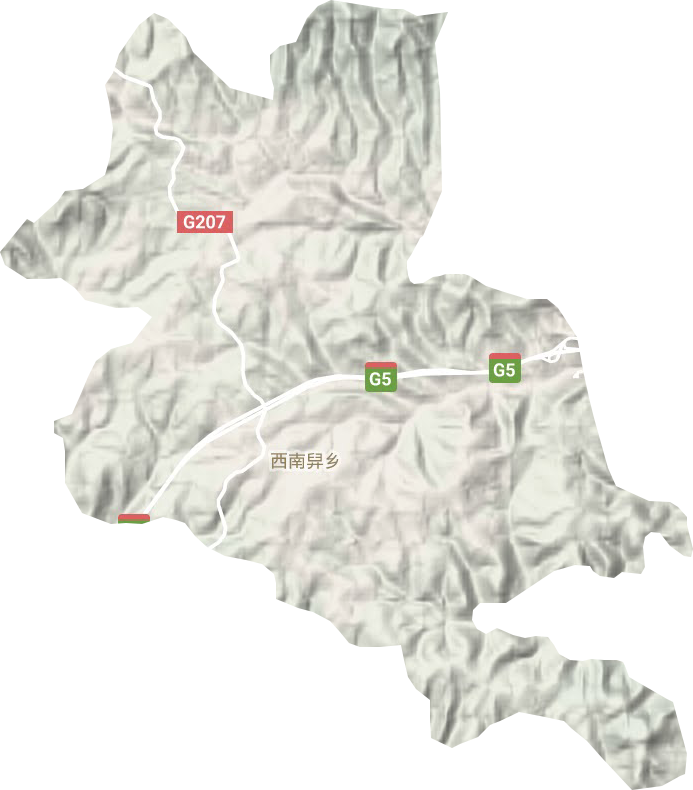 西南舁乡地形地图